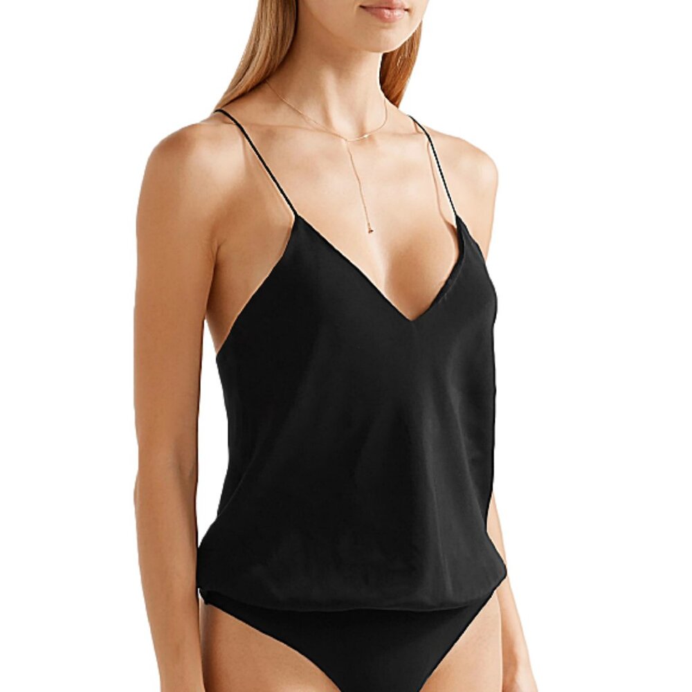 ALIX NYC Lewis Silk Cami Tank Bodysuit, Size XS